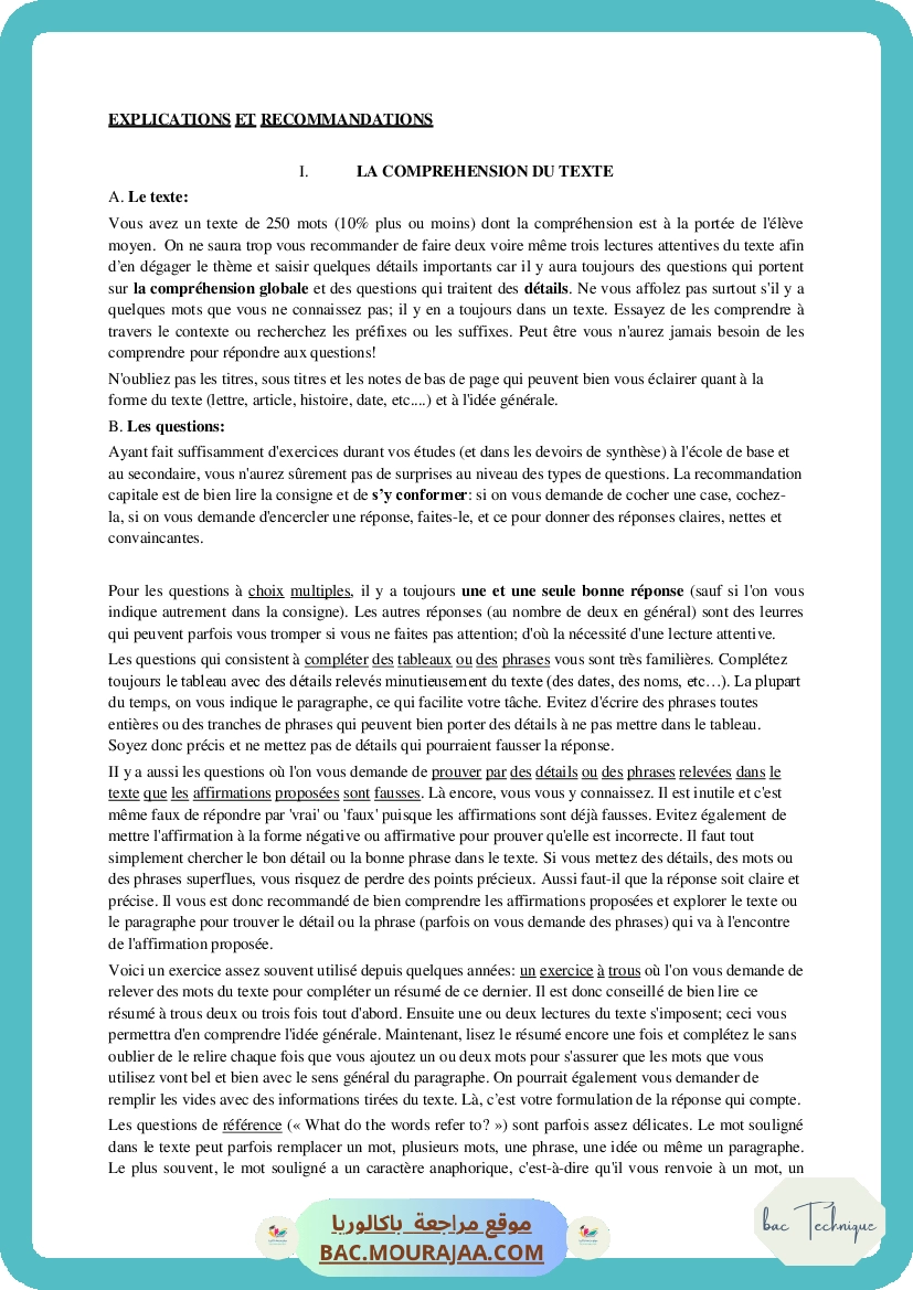Corrigé principale anglais Bac 2013 – Section technique
